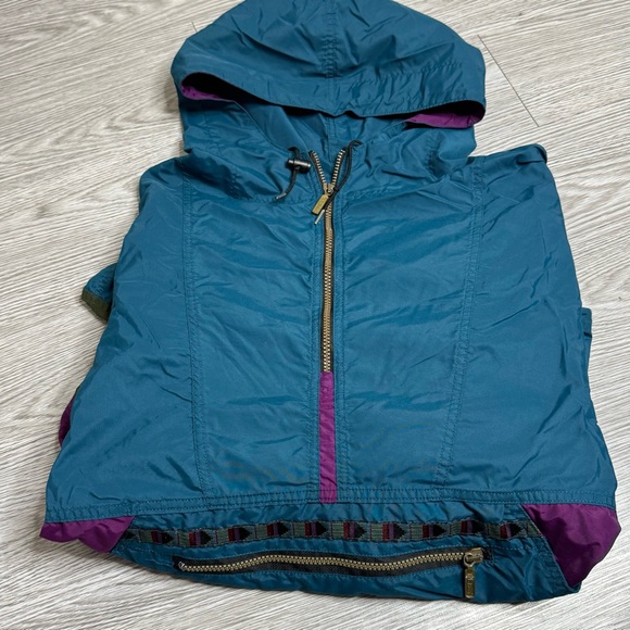 LL Bean Windbreaker Jacket Mens Pullover Aztec Hooded Anorak Vintage 90s Sz XL - Picture 9 of 12